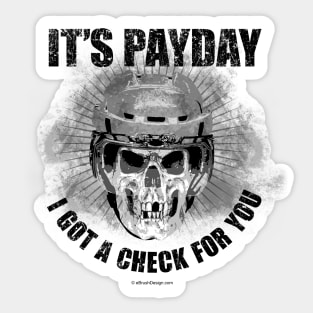 It's Payday – funny hockey player Sticker